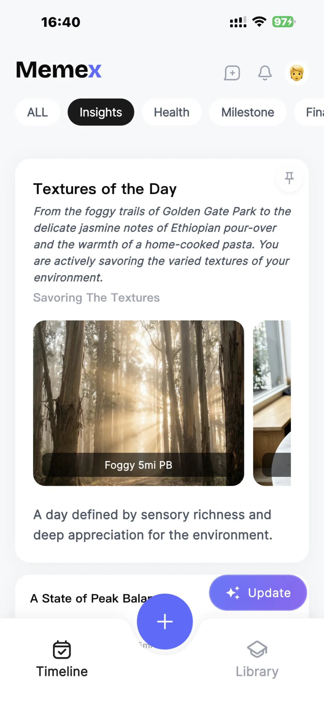 Memex app screenshot — 洞察